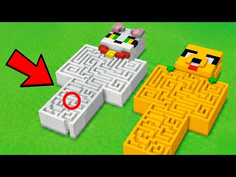 LABERINTO de ACENIX vs LABERINTO de MIKECRACK 😱😂 BASE SECRETA SEGURA en MINECRAFT thumbnail