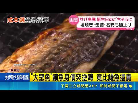 日本"大眾魚"鯖魚價格飆漲 價格竟比鰻魚貴 "大眾魚"鯖魚價格攀高 "鯡魚"取代躍新寵｜記者 魏仁君｜新聞一把抓20260529｜三立新聞台 thumbnail