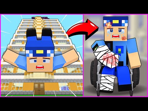KEREM KOMİSER YÜKSEKTEN DÜŞTÜ, SAKATLANDI! 😱 - Minecraft thumbnail