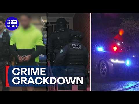 Police pounce on major organised crime network, alleged crime boss | 9 News Australia thumbnail