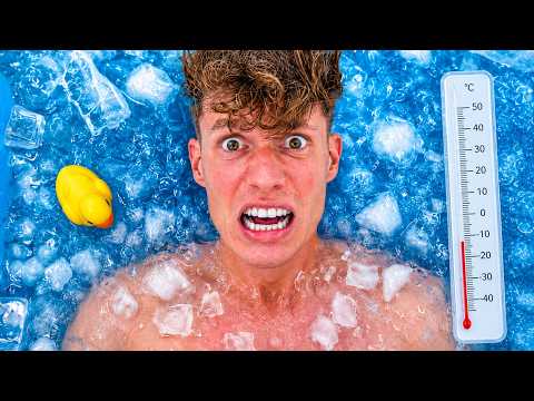 Ich versuche 1 Stunde in EISWASSER zu überleben thumbnail
