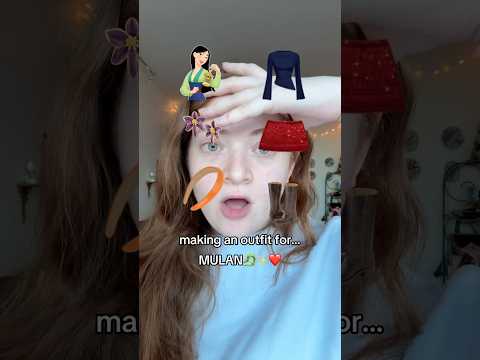 Making an Outfit for MULAN🐉✨❤️ #youtubeshorts #disney #mulan #fashion thumbnail