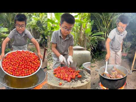 Yummy cherry tomato braised fish cooking | Yummy braised fish recipe thumbnail
