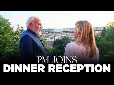 PM Modi attends dinner hosted by Italian PM Giorgia Meloni thumbnail