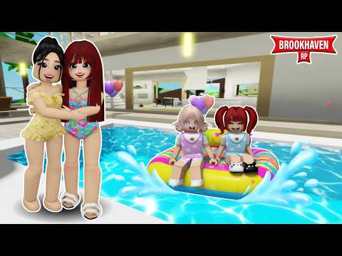 HAGO UNA PISCINADA CON MI MEJOR AMIGA Y SU HIJA EN MI CASA EN BROOKHAVEN ROBLOX #roblox #brookhaven thumbnail