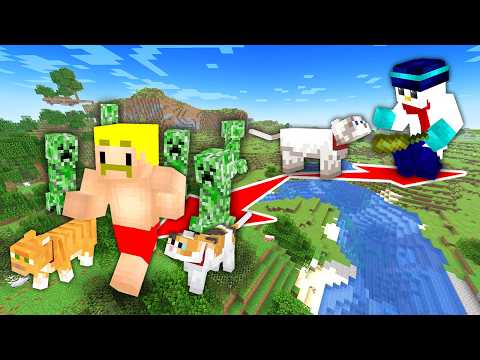 クリーパーだらけの世界でネコとどこまで遠くに行けるか選手権！【マイクラ】 thumbnail