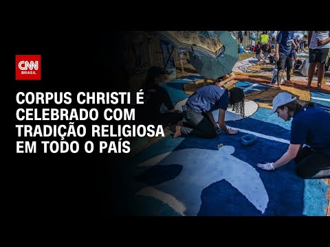 Corpus Christi: Feriado é celebrado com confecção de tapetes por todo o Brasil | CNN 360° thumbnail