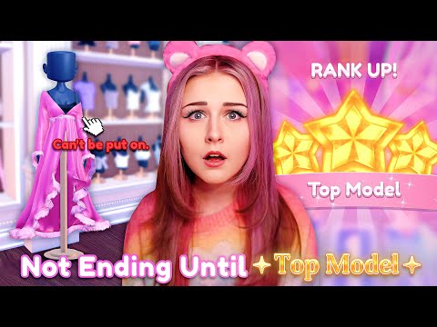 Not ENDING The VIDEO Until I Reach TOP MODEL Rank In DRESS TO IMPRESS! | ROBLOX Challenge thumbnail