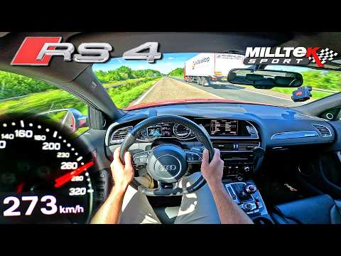 AUDI RS4 B8 4.2 FSI V8 // TOP SPEED on AUTOBAHN with STRAIGHT PIPE thumbnail