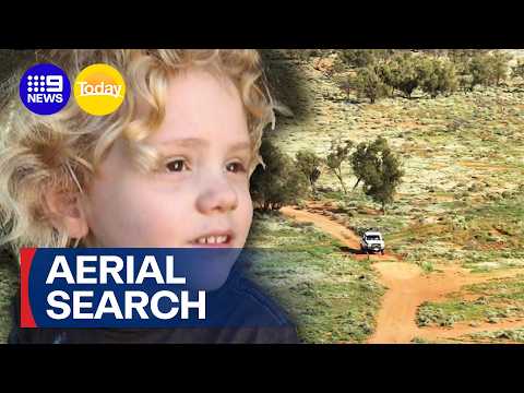 Police launch advanced AI drone search in outback missing child case | 9 News Australia thumbnail