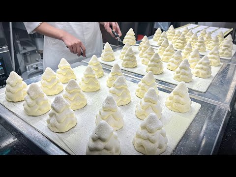 Is this Cake or Art? Next Level Christmas Tree Mousse Cake Making - Korean Bakery thumbnail
