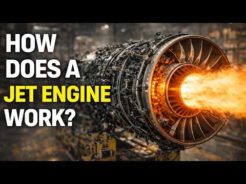 How Does a Jet Engine Work? Turbofan Engine, Compressor, Combustion Chamber, Turbine and Thrust! thumbnail