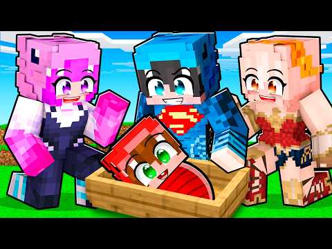 Adoptado por FAMILIA DE SUPERHEROES en Minecraft! thumbnail