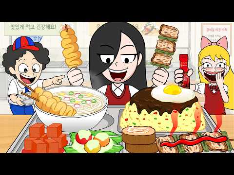 짜장 볶음밥에 따끈한 어묵우동 언짜니의 급식 먹방 School Lunch Mukbang ASMR I MOOMOOSTUDIO thumbnail