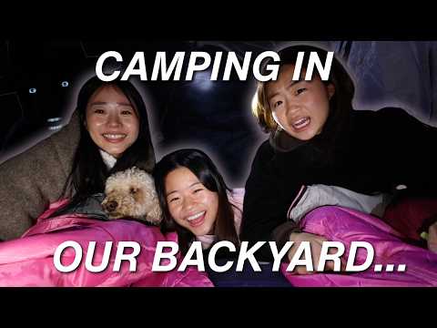 WE TRIED CAMPING IN OUR BACKYARD... thumbnail