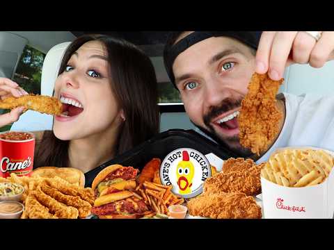 CHICKEN TENDER WARS!! KIRA'S FIRST TIME TRYING RAISING CANE'S, CHICK FIL A, & DAVES HOT CHICKEN! thumbnail