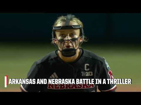 THRILLING FINISH BETWEEN ARKANSAS AND NEBRASKA 😱 | Full Highlights | Women's College World Series thumbnail