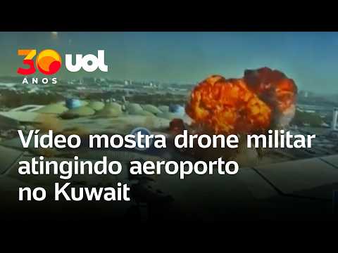 Irã ataca Kuwait: vídeo mostra míssil atingindo e explodindo parte do principal aeroporto do país thumbnail