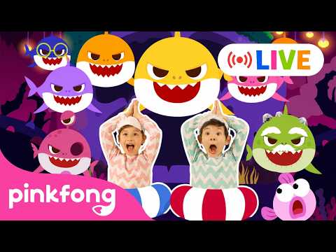 🔴 LIVE 🏆 Top Baby Shark Dance Songs | Summer Special Spooky Baby Sharks 🦈 | @Pinkfong Official thumbnail
