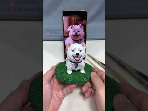 Mini Clay Dog in My Hand  | Tiny Puppy Sculpting ASMR thumbnail