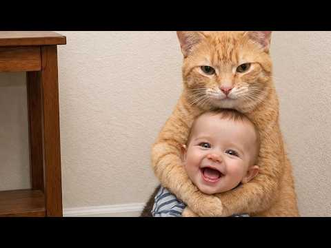 Protective Cat Refuses to Let the Baby Go ? This Is Too Cute! thumbnail