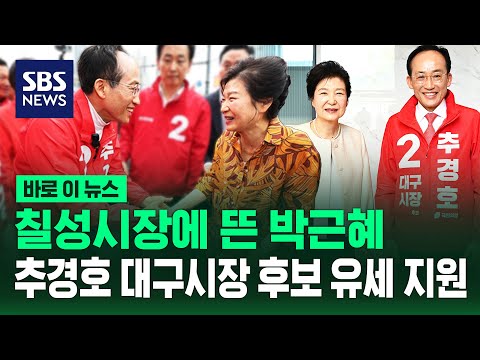 박근혜 전 대통령, 대구서 추경호 후보 유세 지원 / SBS / 바로이뉴스 thumbnail