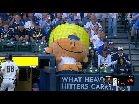 The LEGENDARY Pablo Sanchez watches the Brewers score 7 runs in an inning! | MLB Highlights thumbnail