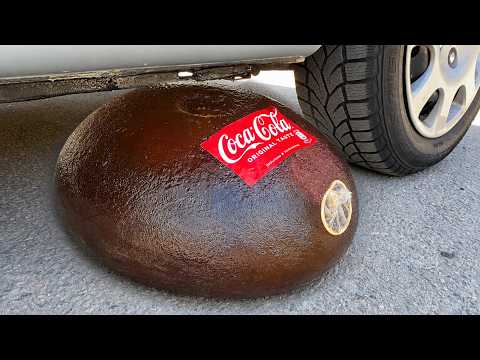 COCA COLA BALLOON VS CAR, Coca Cola Zero, PowerAde, Fanta, Sprite, Fruko and Mentos Diff Unde thumbnail