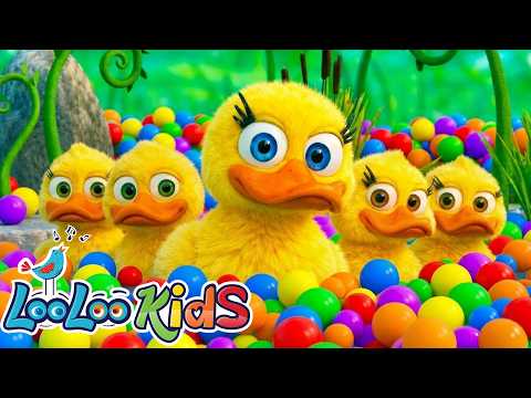 Five Little Ducks + Johny Johny Yes Papa | Color Balls - Kids Songs and Nursery Rhymes - LooLoo Kids thumbnail
