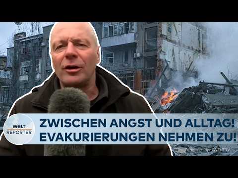 PUTINS KRIEG: Zwischen Angst und Alltag! Evakuierungen aus ukrainischen Frontstädten nehmen zu! thumbnail