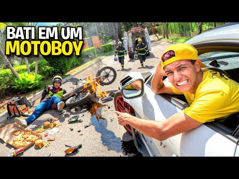 BATI MEU CARRO EM UM MOTOBOY *Ele foi para o hospital ? thumbnail