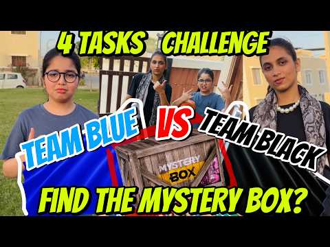 Aayat Arif II 4 task challenges (Team Blue vs Team black ) Find the MYSTERY BOX II vlog thumbnail