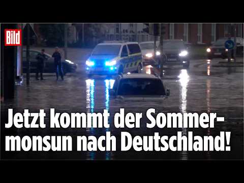 DEUTSCHLAND: 50 Liter Regen – Straßen drohen zu überfluten thumbnail