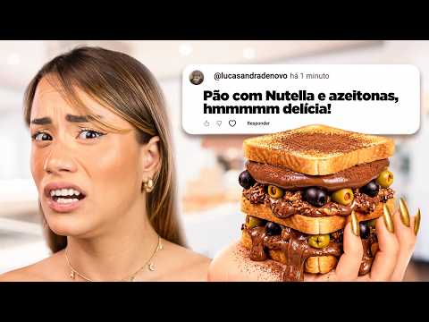 MEUS INSCRITOS ESCOLHERAM O QUE EU IA COMER! thumbnail