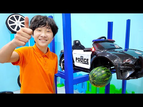 Yejun Police Car Toy Play with Power Wheels Video for Kids thumbnail
