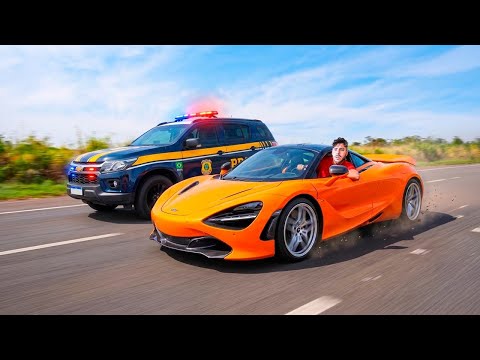 DEI FUGA DA POLICIA COM A MINHA MCLAREN 720S thumbnail