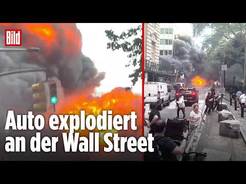 Feuerball in Manhattan erschüttert den Finanzdistrikt des 9/11-Memorials thumbnail