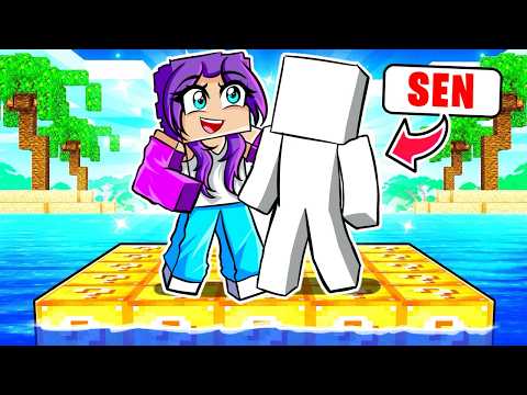 SEN LUCKY BLOCK RAFT’TA MAHSUR KALDIN! - Minecraft thumbnail