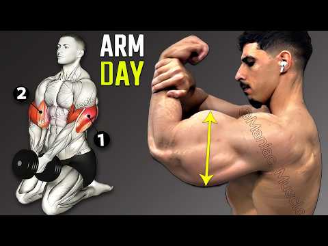 Full Arms Workout with Dumbbells | Biceps and Triceps Builder thumbnail