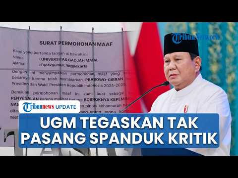 Viral Spanduk Permohonan Maaf soal Prabowo-Gibran di Bundaran UGM, Kampus Hormati Aspirasi thumbnail