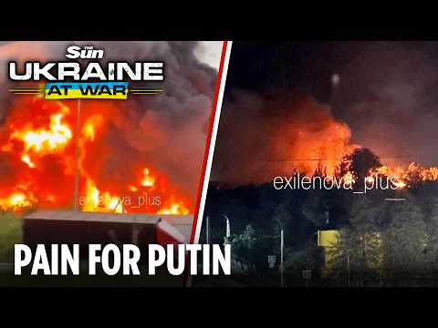 Ukraine drone swarm hammers Putin's oil deep inside Russia & huge chemical hub blown up in the south thumbnail