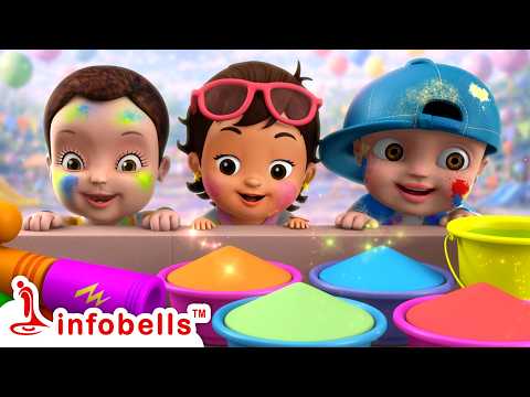 Holi Aayi Re! Holi Aayi Re 🌈| Holi Song | Playing with Colours | Hindi Rhymes & Songs | Infobells thumbnail