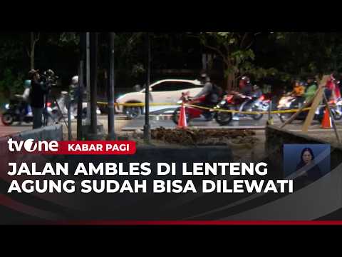 Jalan Ambles di Lenteng Agung Ditutup Sementara dengan Pelat Besi | Kabar Pagi thumbnail