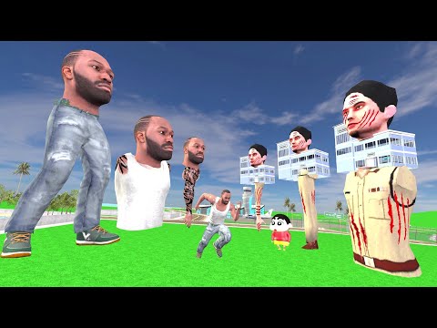 Franklin Body Parts Vs Giant Evil Police Man Body Parts In Indian Bike Driving 3D: thumbnail