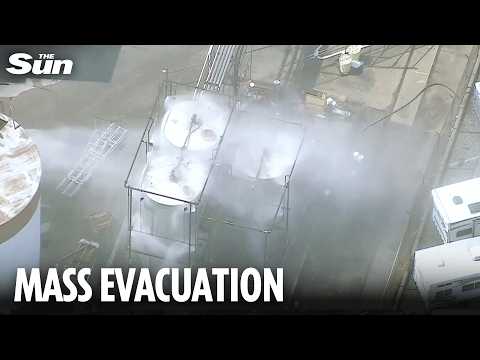 Chemical tank could ‘spill or explode’ at any second as 40,000 residents evacuated thumbnail