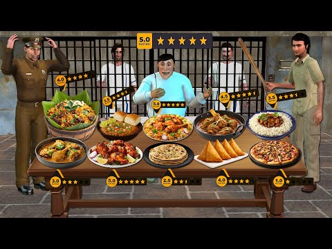 Jail Food Critic Thief Eating Restaurant Food Review Hindi Kahani Moral Stories New Comedy Video thumbnail