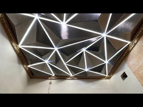 Как мы установили LED потолок из нержавеющей стали в туалетной комнате. Невероятный Дизайн потолка thumbnail