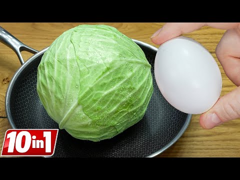 Hast du Kohl, 3 Eier und 1 Kartoffel zu Hause❓ Kohl schmeckt besser als Fleisch❗ ASMR thumbnail