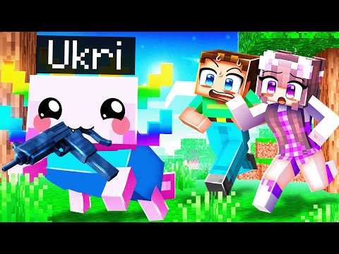 Ich wurde ein BABY AXOLOTL mit einer WAFFE in Minecraft! thumbnail