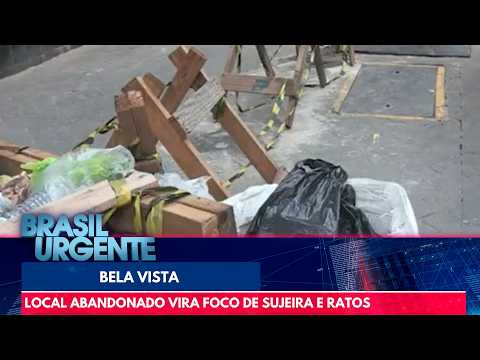 Obra abandonada acumula lixo e atrai ratos em São Paulo | Brasil Urgente thumbnail